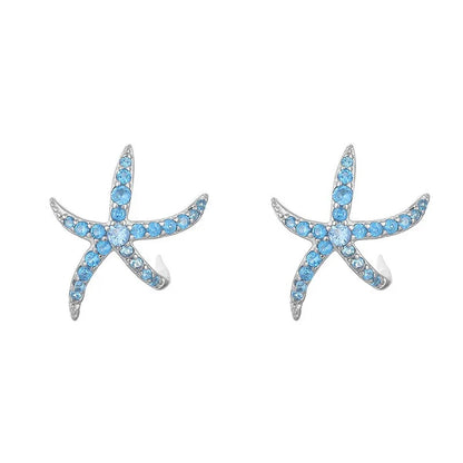 Aretes Estrella de Mar Azul