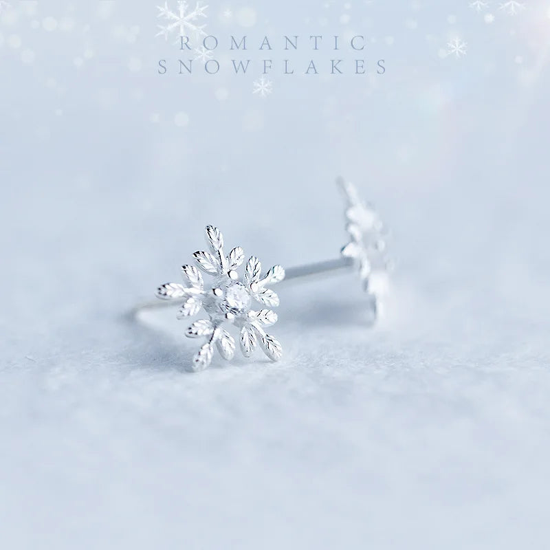 Aretes o Collar Copo de Nieve