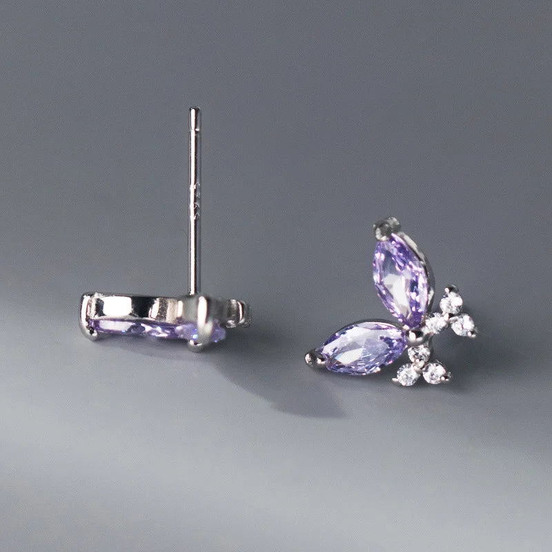 Aretes Mariposa en Blanco o Plateado