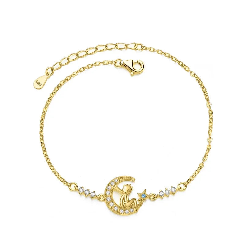 Pulsera Luna y Estrella Brillante