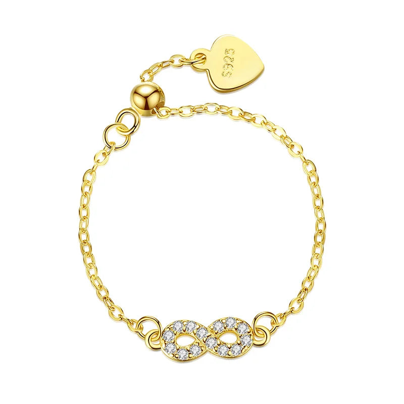 Anillo Cadena Infinito o Flor