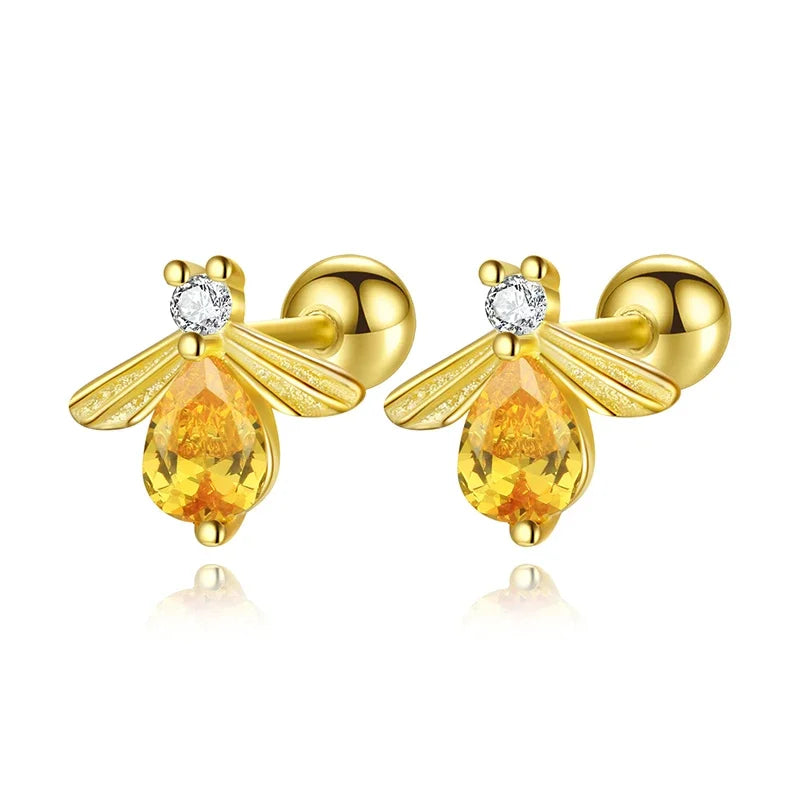 Aretes Abejita con Zirconias