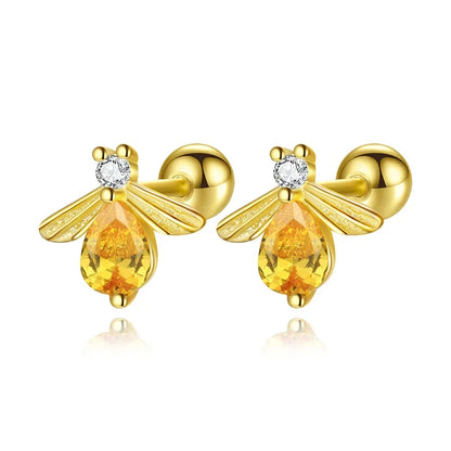 Aretes Abejita con Zirconias
