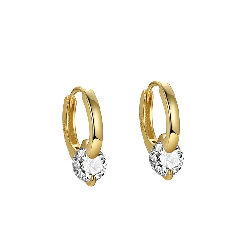 Arracadas con Zirconias Redondas