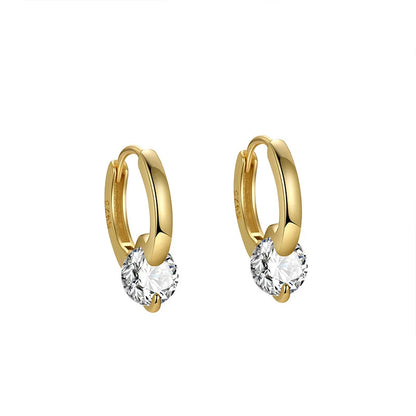 Arracadas con Zirconias Redondas