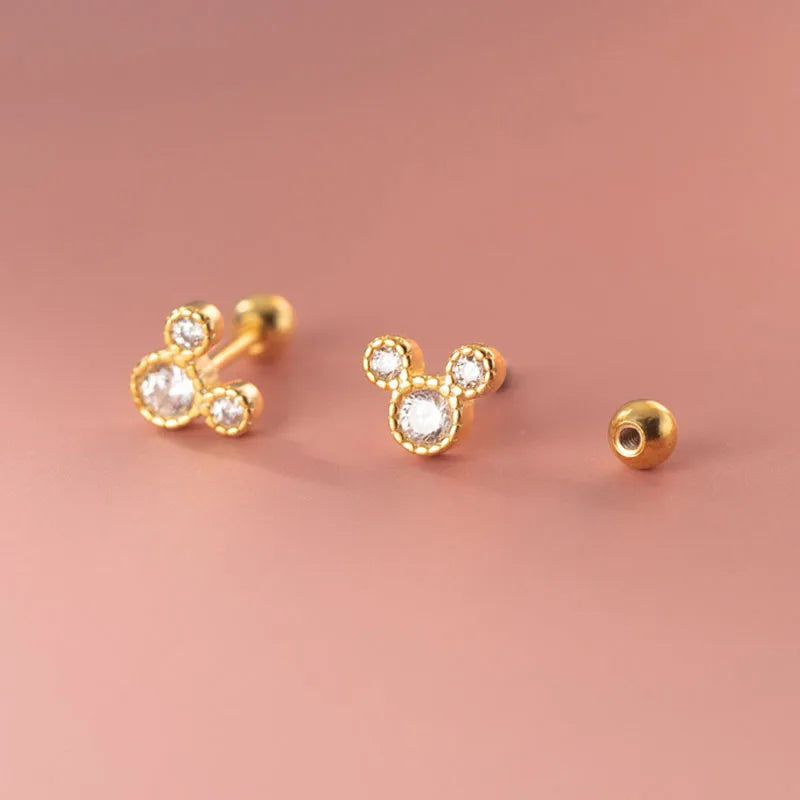 Aretes Ratoncito con Zirconias