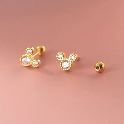 Aretes Ratoncito con Zirconias