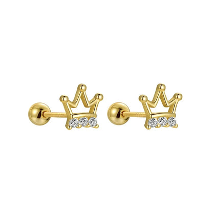 Aretes Corona Calada con Zirconias