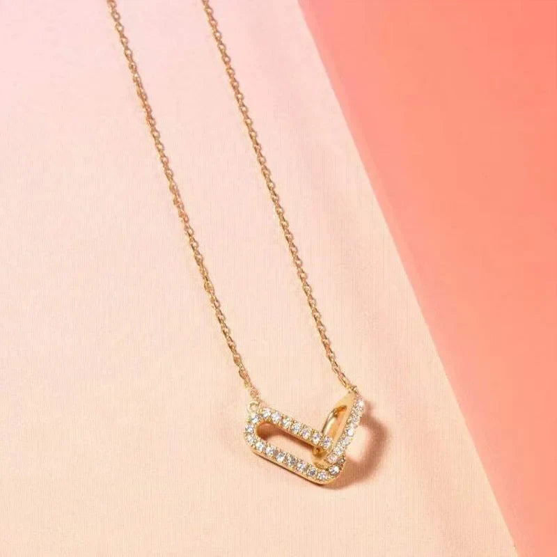 Collar Doble Aro con Zirconias