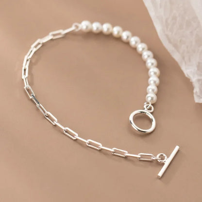 Pulsera Cadena con Perlas