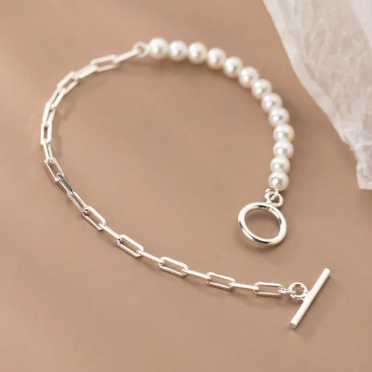 Pulsera Cadena con Perlas