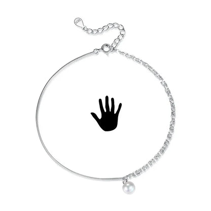 Tobillera Doble Capa con Perlas