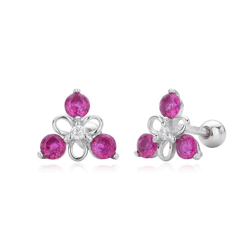 Aretes Triángulo con Zirconias