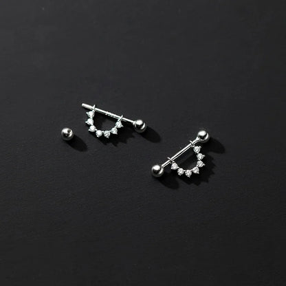 Aretes Forma de U con Zirconias