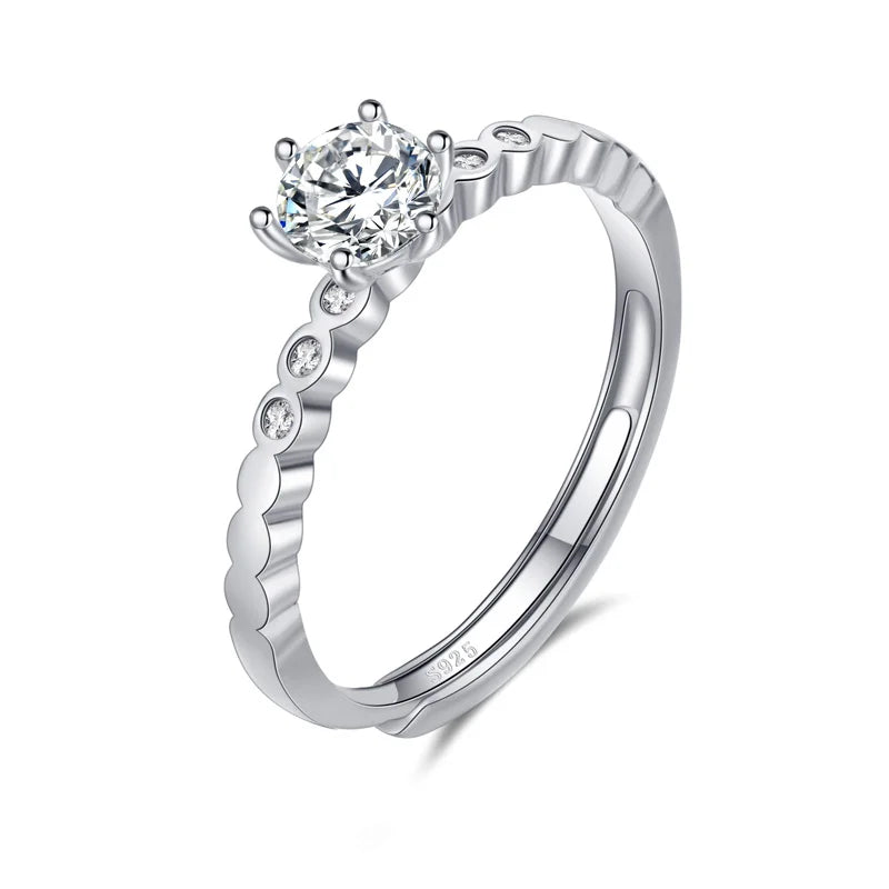 Anillo Ajustable con Zirconias