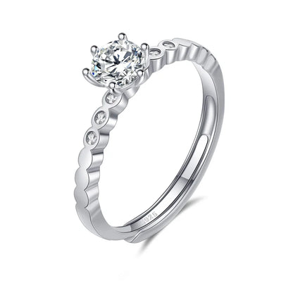 Anillo Ajustable con Zirconias