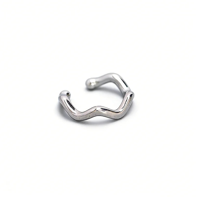 Aretes de Clip Curvos con Zirconias