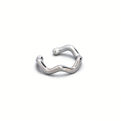 Aretes de Clip Curvos con Zirconias