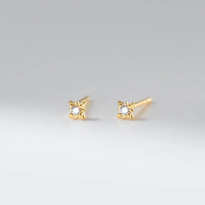Aretes Estrella de Ocho Puntas con Zirconias