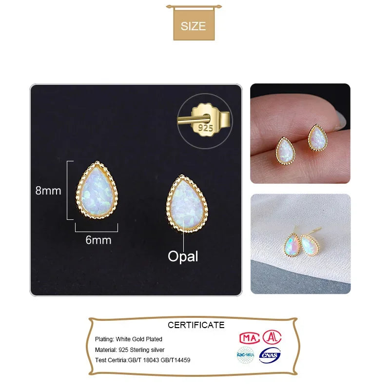 Aretes Gota de Ópalo