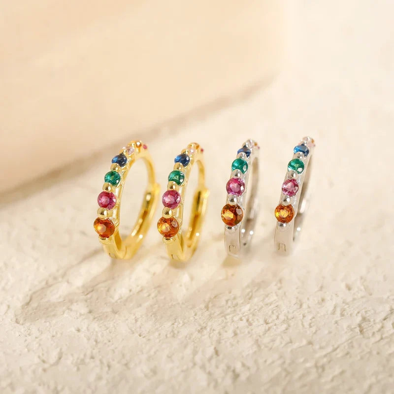 Arracadas Geométricas en Blanco o Multicolor