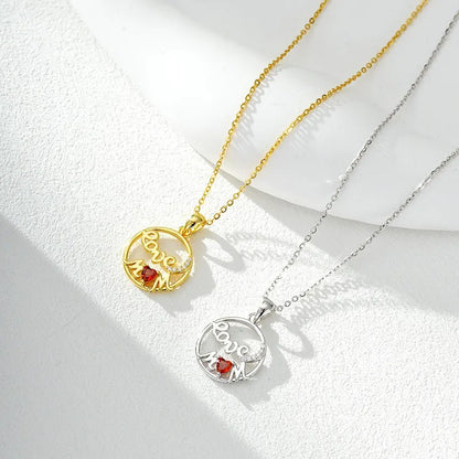 Collar Love Mom con Zirconias