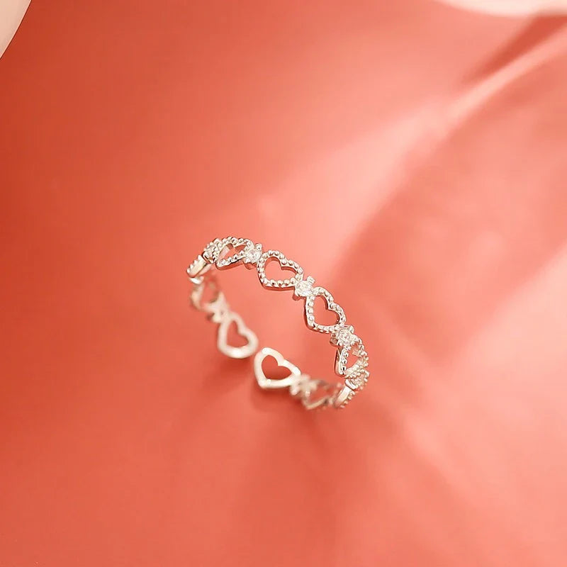Anillo Corazón Calado Ajustable