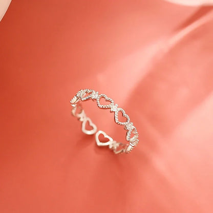 Anillo Corazón Calado Ajustable