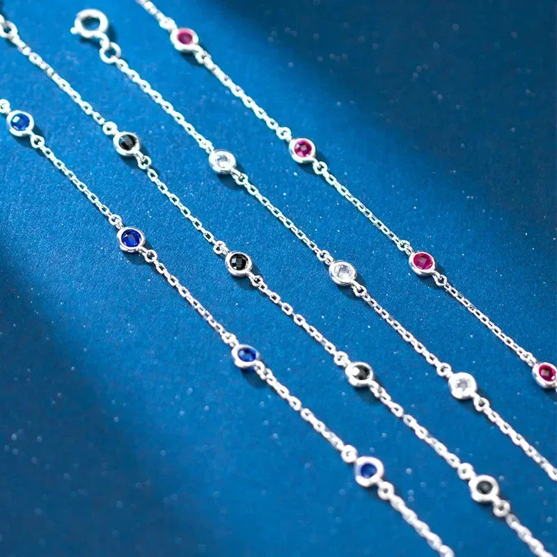 Pulsera con Zirconias Redondas