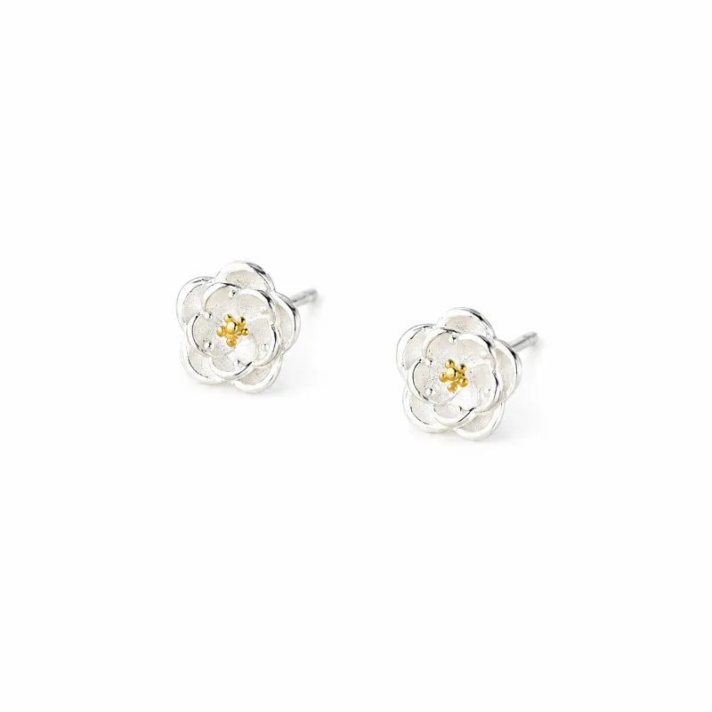 Aretes Flor de Camelia