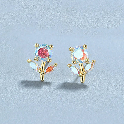 Aretes Flor de Zirconias