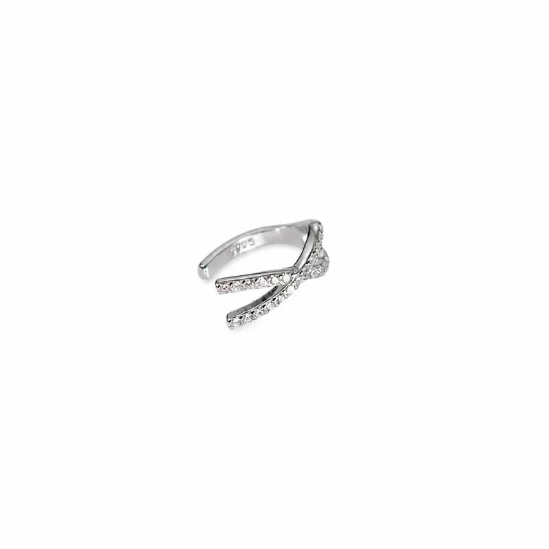 Arete de Clip Cruz con Zirconias