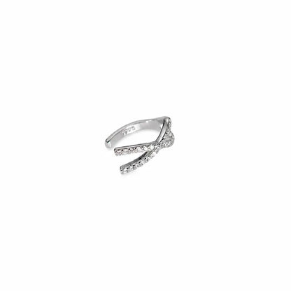 Arete de Clip Cruz con Zirconias