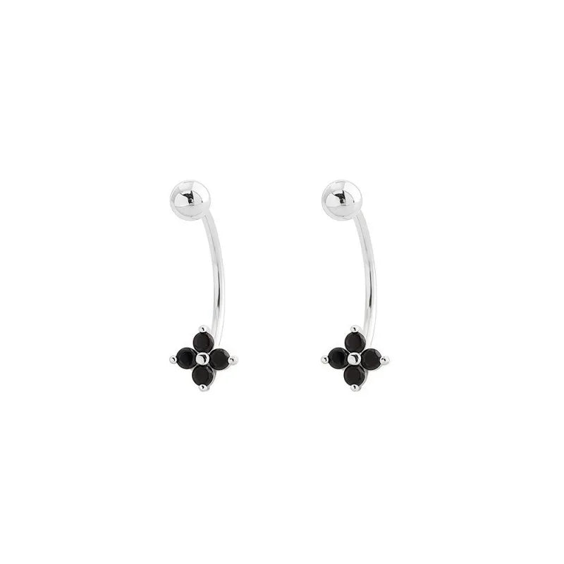 Aretes Trébol de Cuatro Hojas con Zirconias