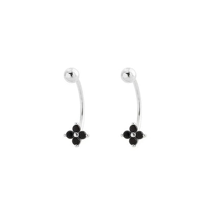 Aretes Trébol de Cuatro Hojas con Zirconias