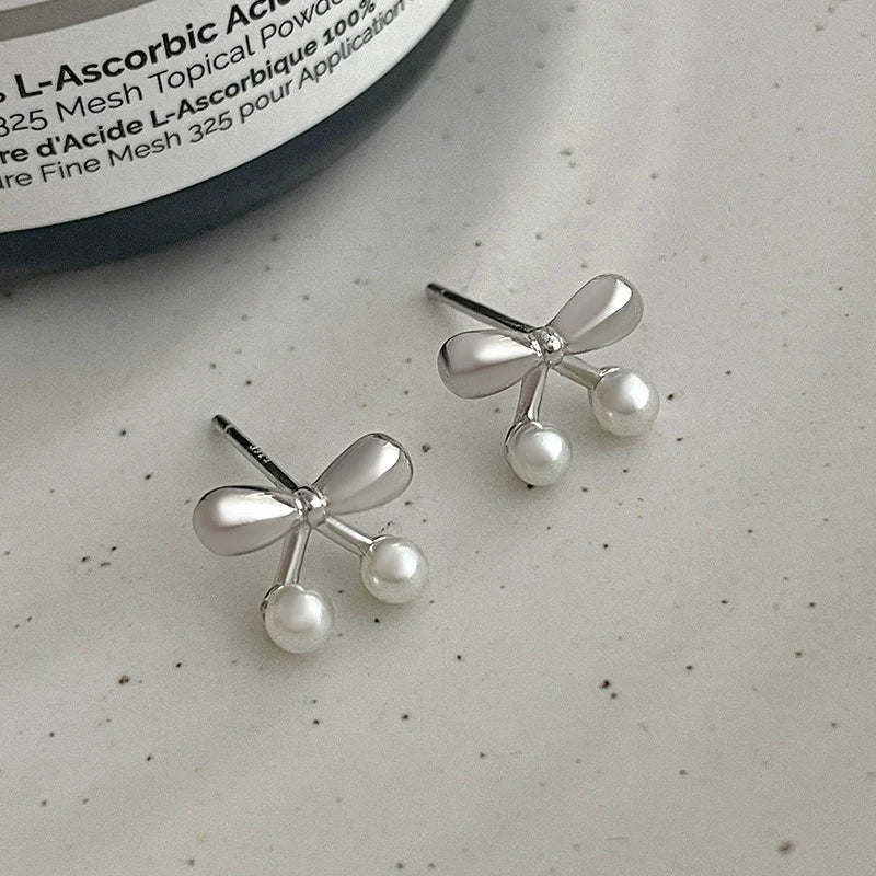 Aretes Cereza con Perlas
