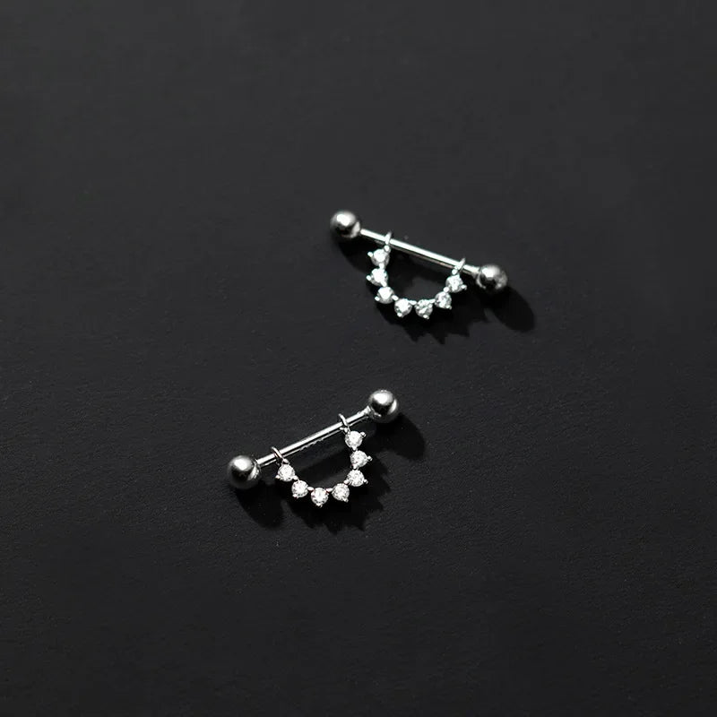 Aretes Forma de U con Zirconias