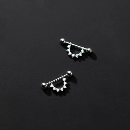 Aretes Forma de U con Zirconias