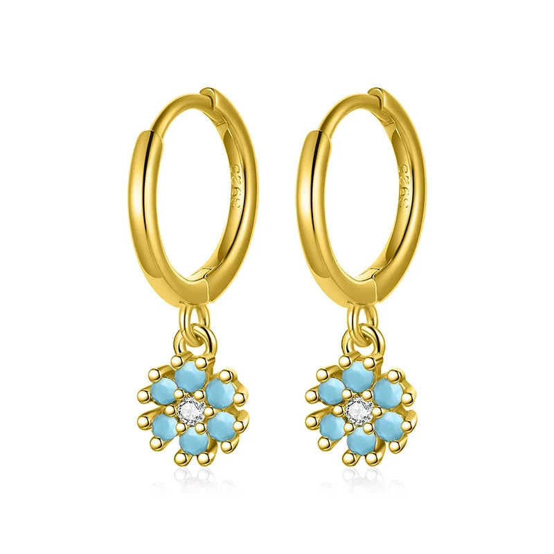 Arracadas Flor con Zirconias