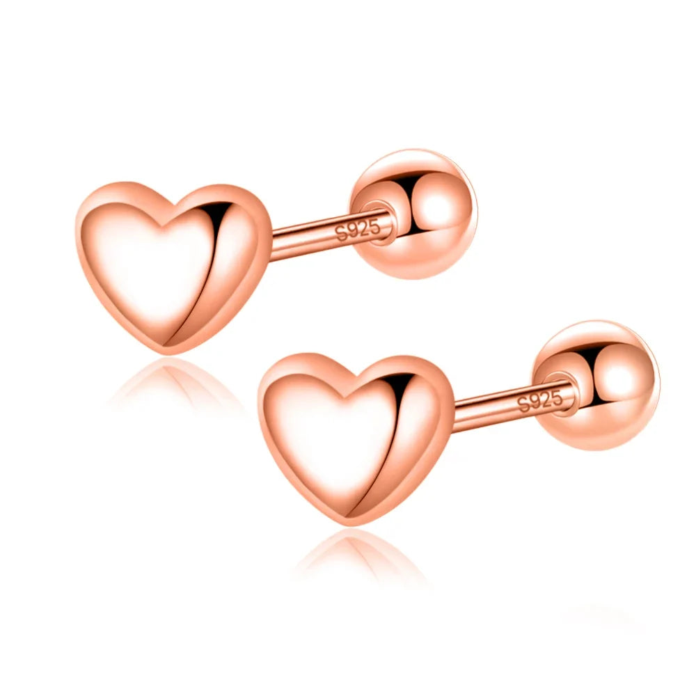 Aretes Corazón de Rosca en Varios Modelos