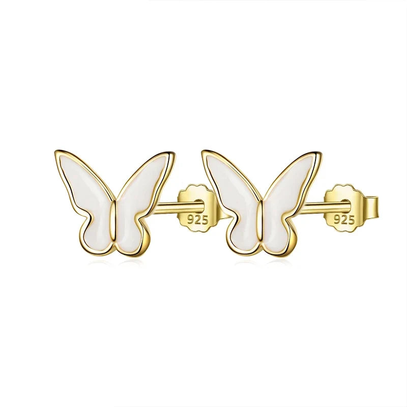 Aretes Mariposa Blanca