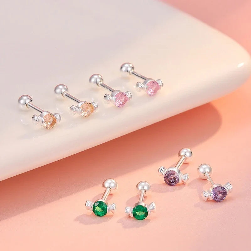 Aretes Caramelo con Zirconias