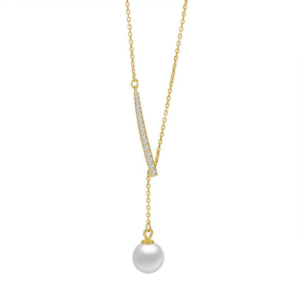 Collar en Y con Perla Ajustable