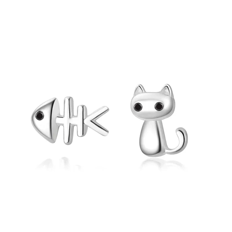 Aretes Gato y Espina de Pescado