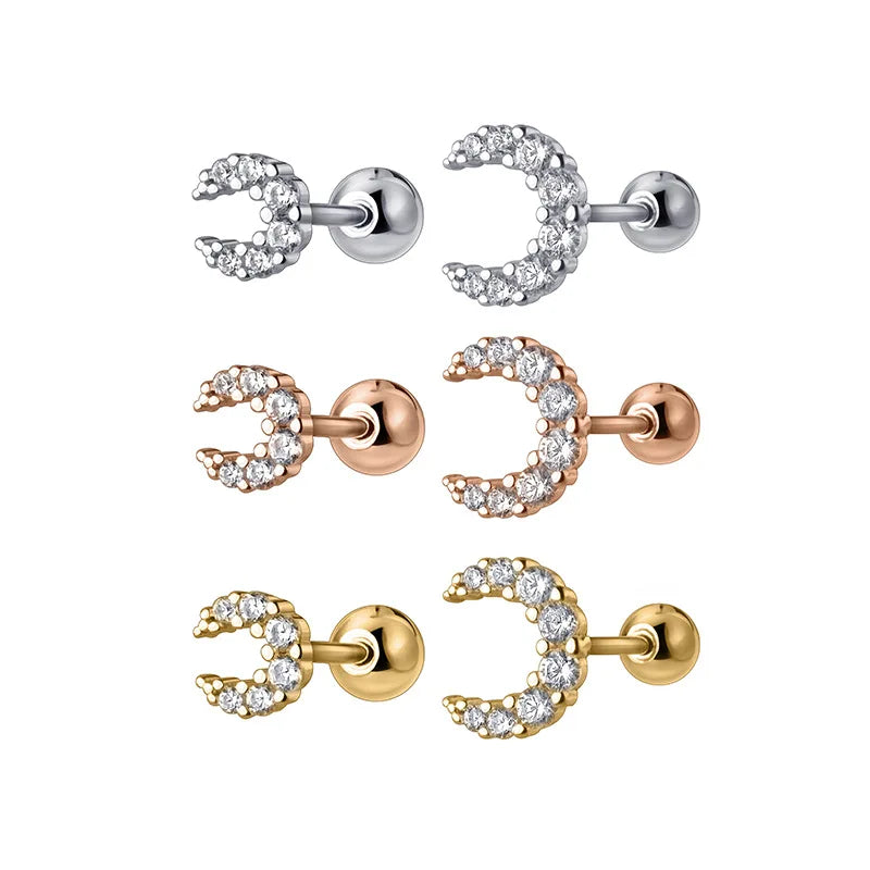 Aretes Luna Brillante