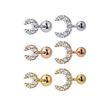 Aretes Luna Brillante