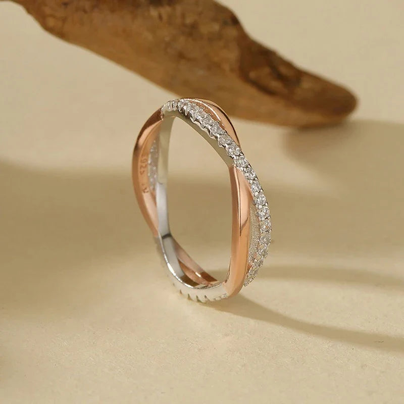 Anillo Doble Vuelta Bicolor