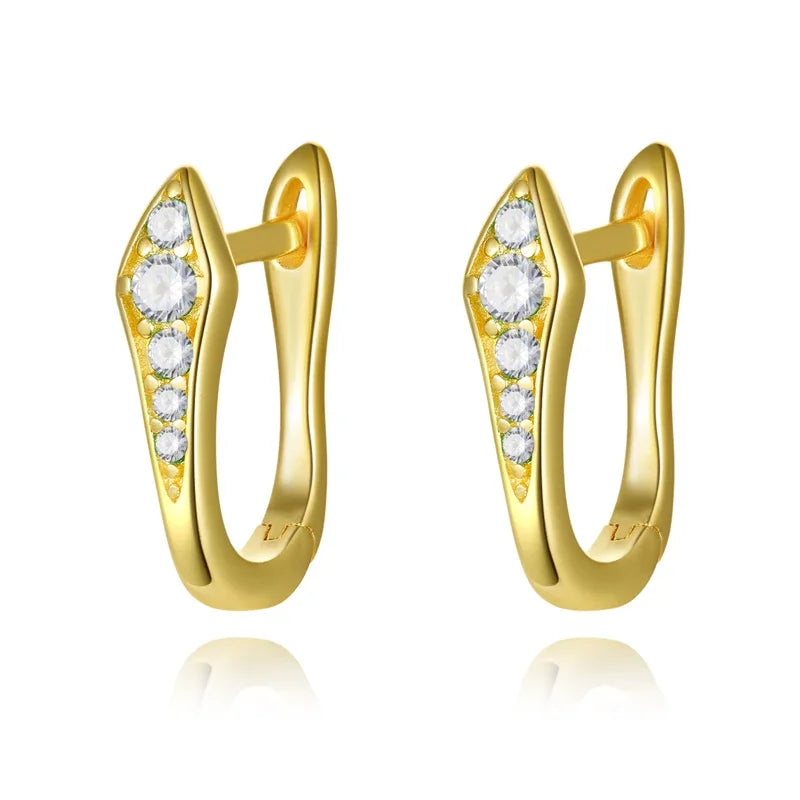 Arracadas con Zirconias Azules, Blancas o Verdes