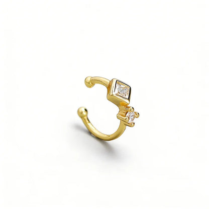 Aretes de Clip Curvos con Zirconias