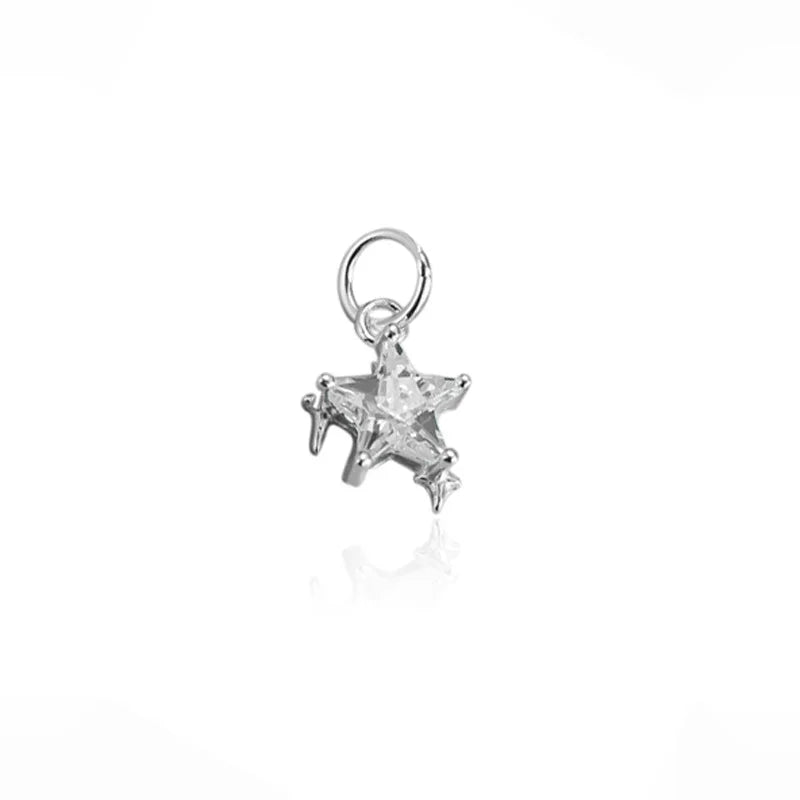 Dije Estrella de Zirconia Blanca, Azul o Rosa